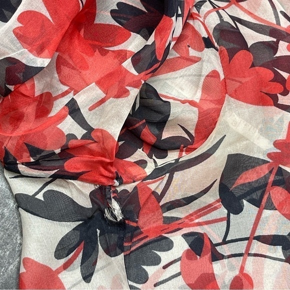 Milly of New York Sheer Silk Floral Blouse size 10 - Picture 9 of 16